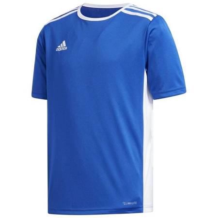 T-Shirt adidas Entrada 18 aus blauem Polyester M 152